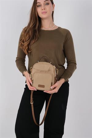 Silver & Polo 1220 Kadın Çapraz Çanta Vizon-Camel
