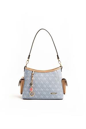 Silver & Polo SP1183 Kadın Omuz Çantası Mavi-Ten