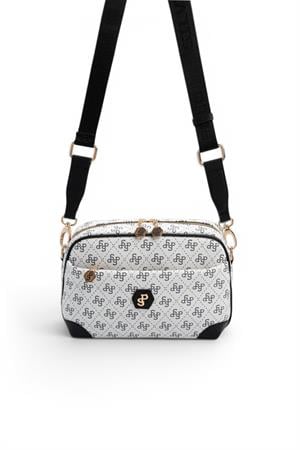 Silver & Polo SP1094 Kadın Çapraz Çanta Beyaz-Siyah