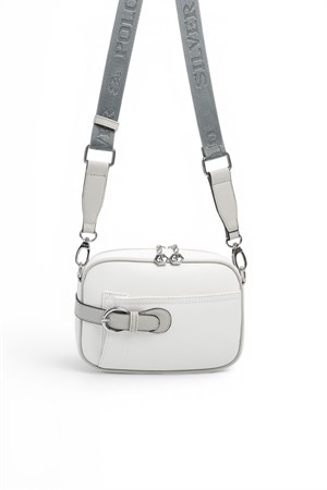 Silver & Polo SP1256 Kadın Çapraz Çanta Beyaz-A.Gri