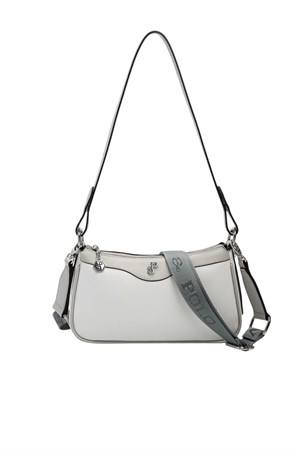 Silver & Polo SP1274 Kadın Çapraz Çanta Beyaz-A.Gri