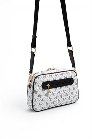 Silver & Polo SP1094 Kadın Çapraz Çanta Beyaz-Siyah
