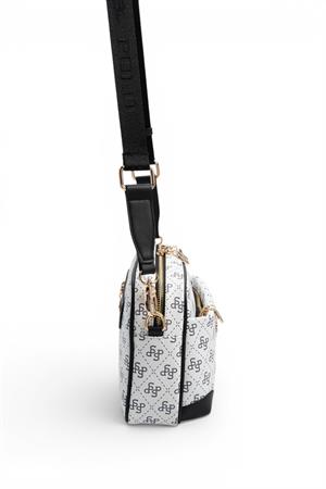 Silver & Polo SP1094 Kadın Çapraz Çanta Beyaz-Siyah
