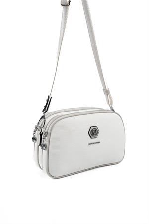 Silver & Polo SP745 Kadın Çapraz Çanta Beyaz-A.Gri