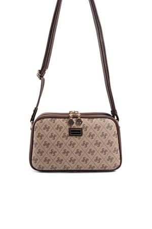 Silver & Polo SP899 Kadın Çapraz Çanta Koyubej-Kahve