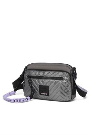 Smart Bags 3249 Çapraz Çanta Gri-Lila