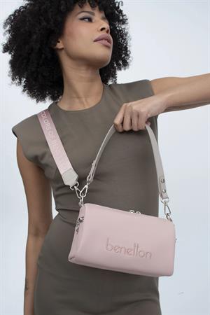 United Benetton BNT1364 Çapraz Çanta Pudra-Taş