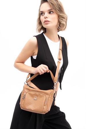 United Benetton BNT1236 Çapraz Çanta Camel
