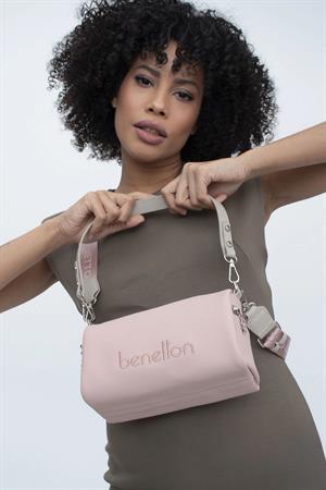 United Benetton BNT1364 Çapraz Çanta Pudra-Taş