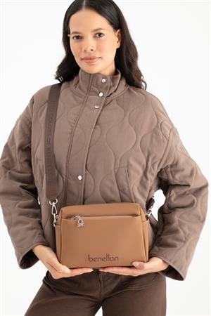 United Benetton BNT1651 Kadın Çapraz Çanta Taba-Kahve