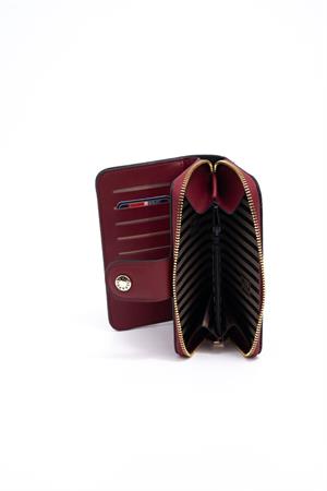 Silver & Polo SP882 Kadın Cüzdan & Kartlık Siyah-Bordo