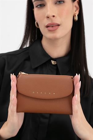 Sısley SLY251 Kadın Cüzdan & Kartlık Taba