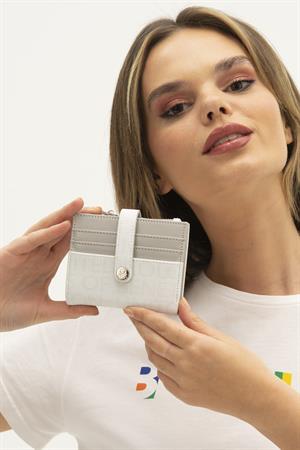 United Benetton BNT1309 Cüzdan & Kartlık Beyaz-A.Gri