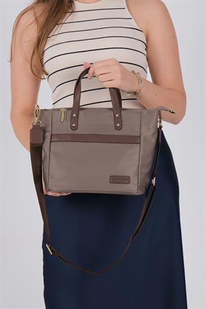 Silver & Polo 1214 Kadın El Çantası Kum-Kahve