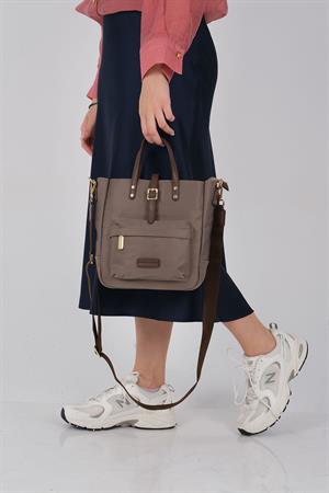 Silver & Polo 1218 Kadın El Çantası Kum-Kahve