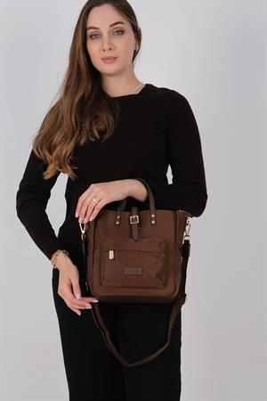 Silver & Polo 1218 Kadın El Çantası Kahve