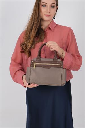Silver & Polo 1219 Kadın El Çantası Kum-Kahve