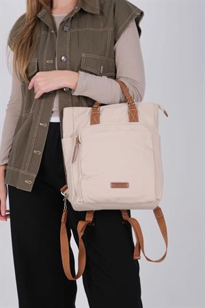 Silver & Polo 1226 Kadın El Çantası Bej-Taba