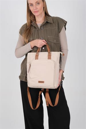Silver & Polo 1226 Kadın El Çantası Bej-Taba