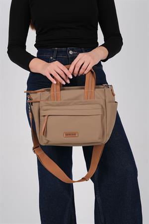 Silver & Polo 1230 Kadın El Çantası Vizon-Taba