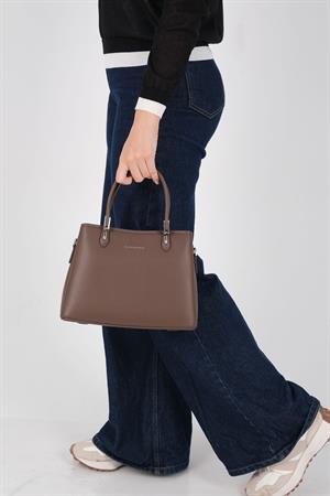 Silver & Polo 1233 Kadın El Çantası Kahve