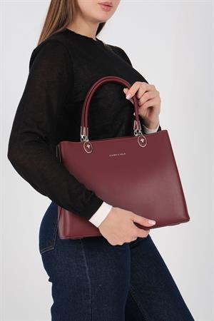 Silver & Polo 1234 Kadın El Çantası Bordo