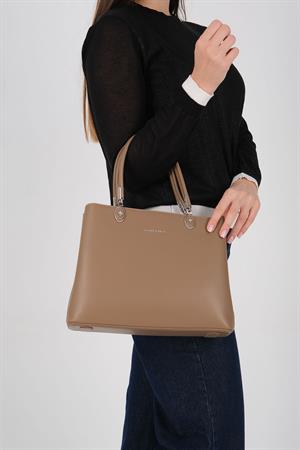 Silver & Polo 1234 Kadın El Çantası Bej
