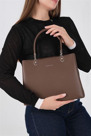 Silver & Polo 1234 Kadın El Çantası Kahve