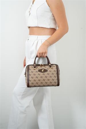 Silver & Polo SP1091 Kadın El Çantası Koyubej-Kahve