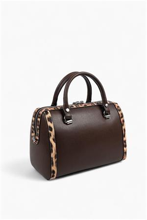 Silver & Polo SP1091 Kadın El Çantası Kahve-Leopar Taba