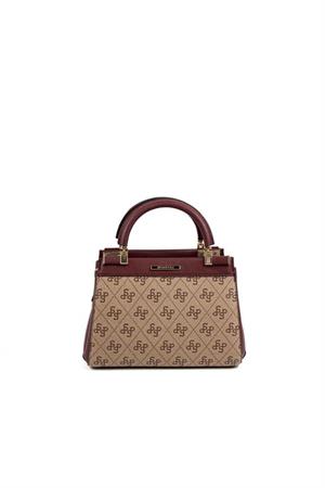 Silver & Polo SP1193 Kadın El Çantası Koyu Bej-Bordo