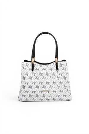 Silver & Polo SP1205 Kadın El Çantası Beyaz-Siyah