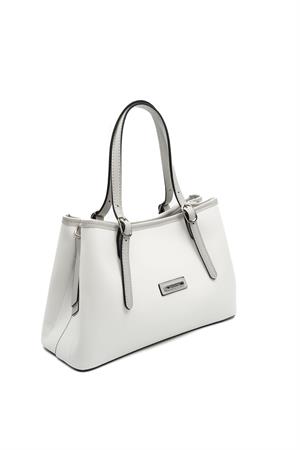 Silver & Polo SP1252 Kadın El Çantası Beyaz-A.Gri