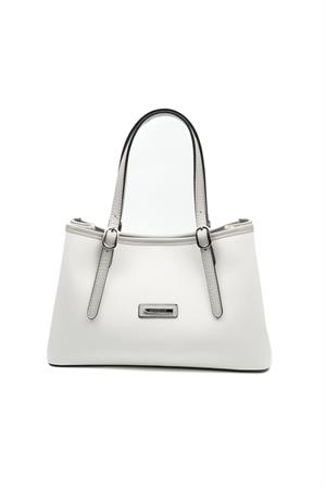 Silver & Polo SP1252 Kadın El Çantası Beyaz-A.Gri