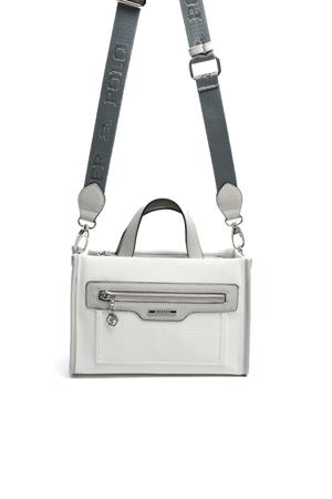 Silver & Polo SP1271 Kadın El Çantası Beyaz-A.Gri