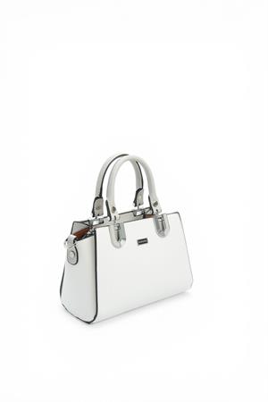 Silver & Polo SP1281 Kadın El Çantası Beyaz-A.Gri