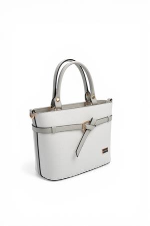 Silver & Polo SP1283 Kadın El Çantası Beyaz-A.Gri