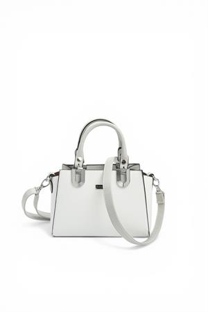 Silver & Polo SP1281 Kadın El Çantası Beyaz-A.Gri