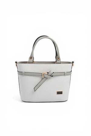 Silver & Polo SP1283 Kadın El Çantası Beyaz-A.Gri
