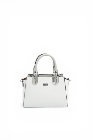 Silver & Polo SP1281 Kadın El Çantası Beyaz-A.Gri