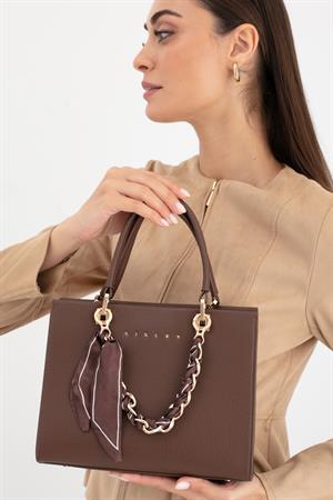 Sısley SLY286 Kadın El Çantası Kahve
