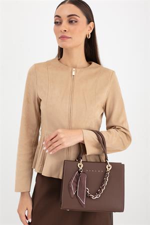 Sısley SLY286 Kadın El Çantası Kahve