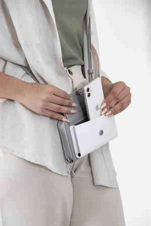 Silver & Polo SP921 Kadın Telefon Çantası Beyaz-A.Gri