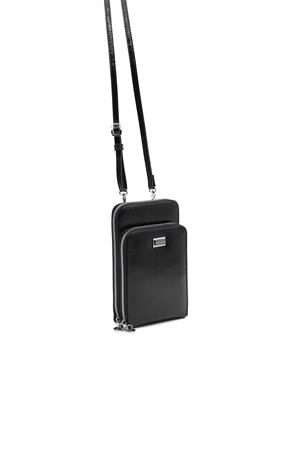 Silver & Polo SP1011 Kadın Telefon Çantası Siyah-Rugan Siyah