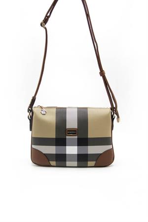 Silver & Polo SP784 Kadın Çapraz Çanta Bej-Taba