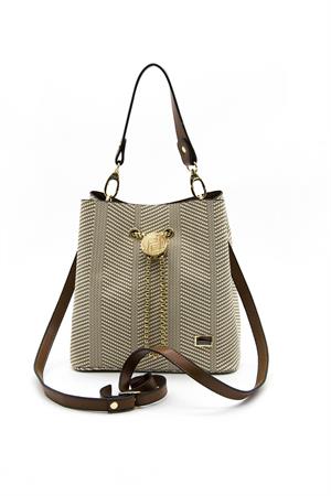 Silver & Polo SP967 Kadın Çapraz Çanta Bej-Taba