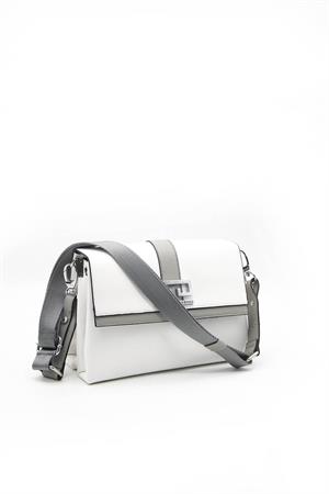 Silver & Polo SP1009 Kadın Çapraz Çanta Beyaz-A.Gri