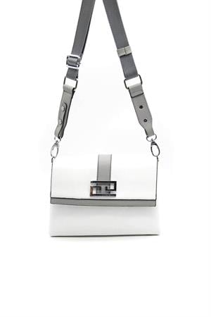 Silver & Polo SP1009 Kadın Çapraz Çanta Beyaz-A.Gri