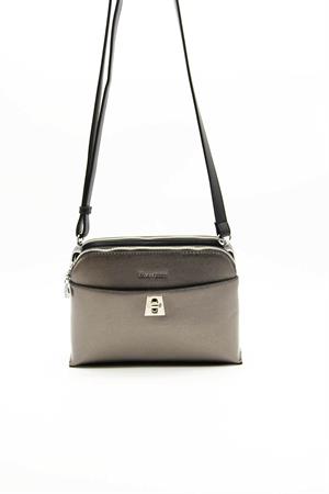 Silver & Polo SP623 Kadın Çapraz Çanta Platin-Siyah