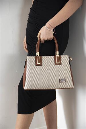 Silver & Polo SP1000 Kadın El Çantası Bej-Taba